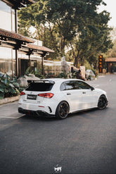 Mercedes Benz A-Class A45/A35/A250/A220 W177 2019 2020 2021 2022 2023 2024 with Aftermarket Parts - AE Style Rear Diffuser Carbon Fiber from ArmorExtend